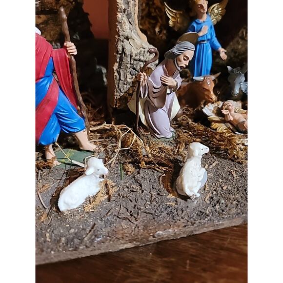 Vintage Large Nativity Made In Italy 12 Piece 19.5" Fontanini MISSING 1 Sheep - Picture 11 of 16